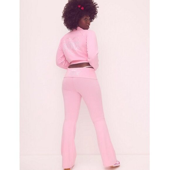 PINK x LoveShackFancy Reissued Full-Zip Sweatshirt & Flare Leggings Set LARGE - Picture 2 of 16